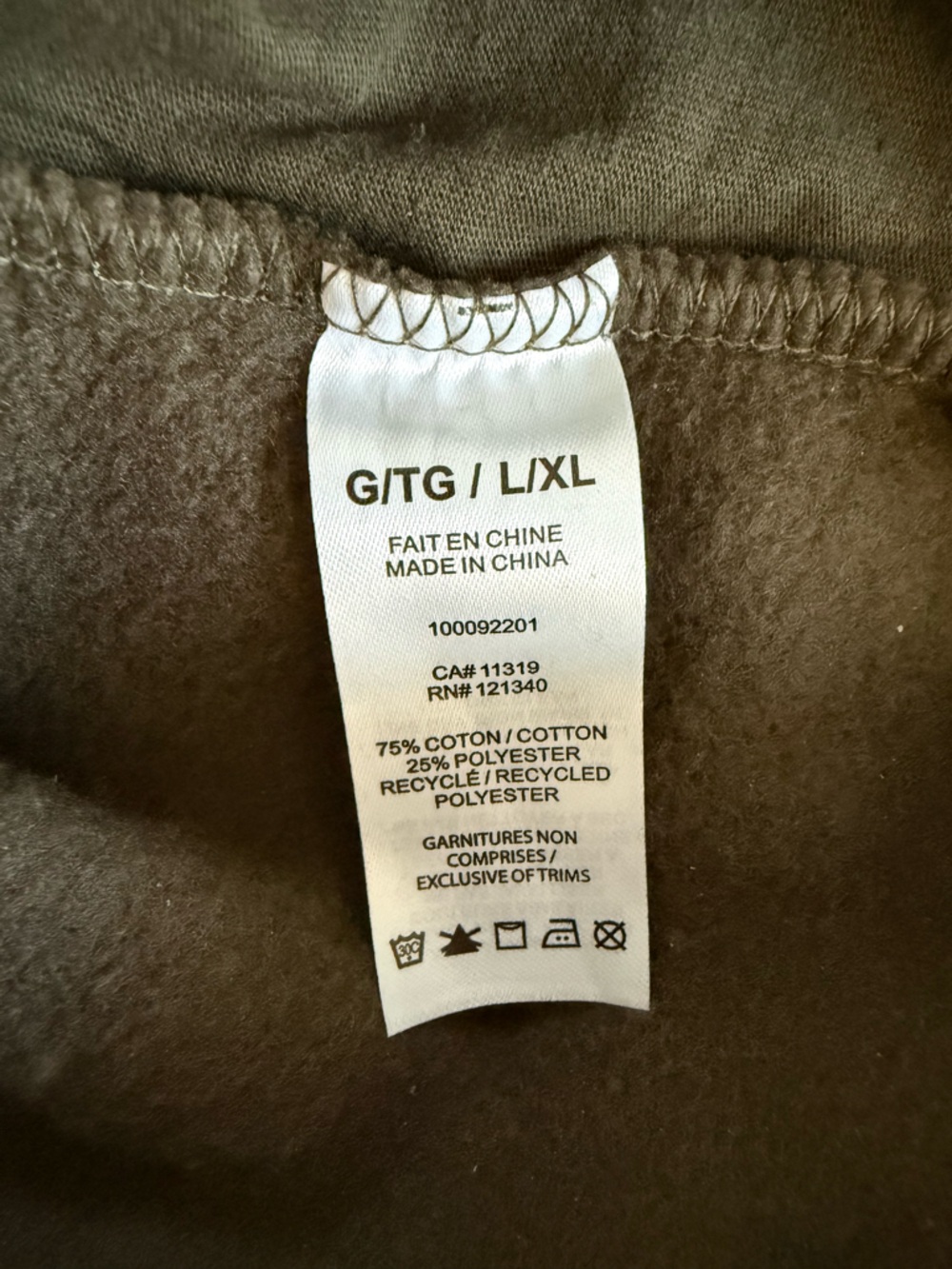 Garage UltraFleece Hoodie Martini Green NWT Size L/XL - Picture 5 of 5